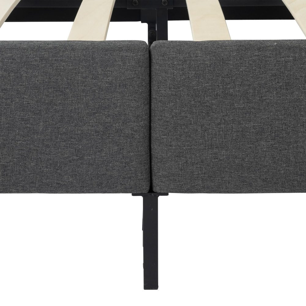 Bed Frame Mattress Foundation (Dark Grey) – Double - Cosy Abode