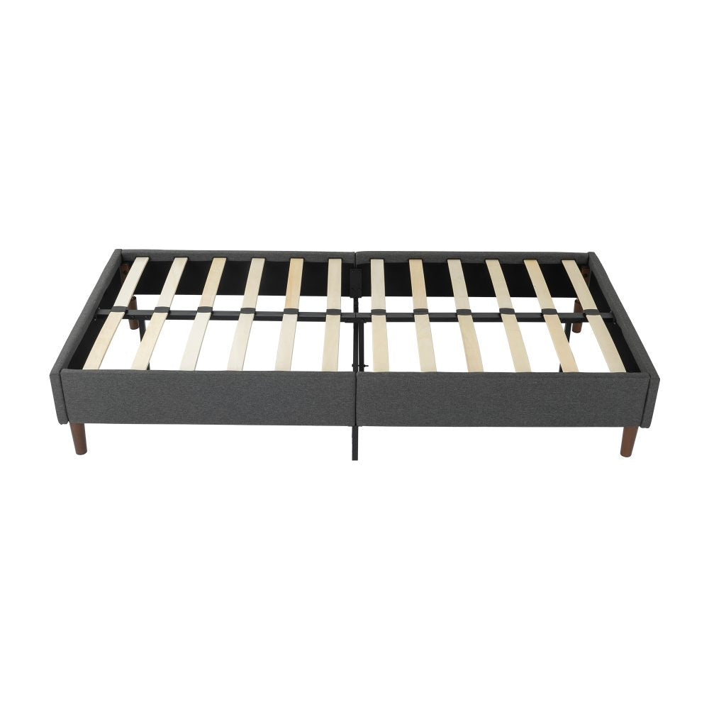 Bed Frame Mattress Foundation (Dark Grey) – Queen - Cosy Abode