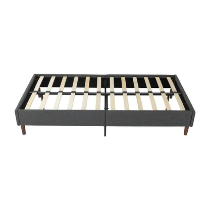 Bed Frame Mattress Foundation (Dark Grey) – Queen - Cosy Abode