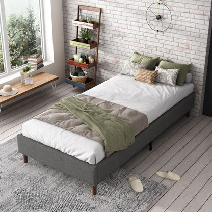 Bed Frame Mattress Foundation (Dark Grey) – Single - Cosy Abode