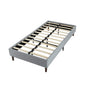Bedframe with Wooden Slats (Light Grey) – Queen - Cosy Abode