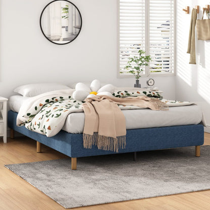 Metal Bed Frame Mattress Foundation Blue – Queen - Cosy Abode