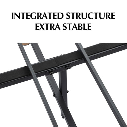 Metal Bedframe Mattress Foundation (Dark Grey) – King - Cosy Abode