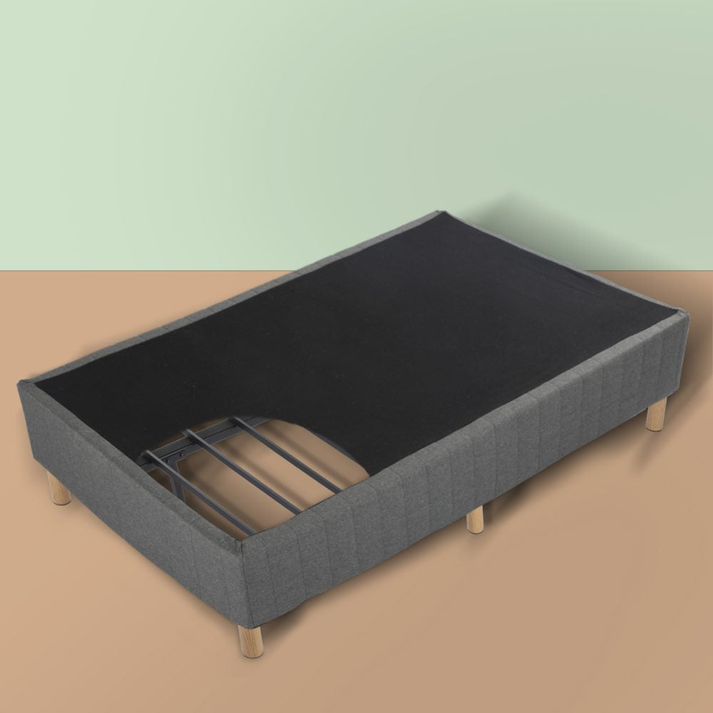 Metal Bedframe Mattress Foundation (Dark Grey) – Queen - Cosy Abode