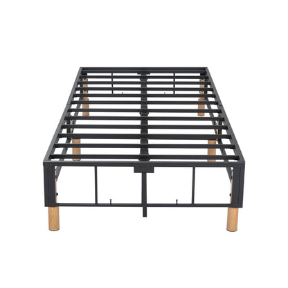 Metal Bedframe Mattress Foundation (Dark Grey) – Queen - Cosy Abode