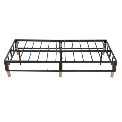 Metal Bedframe Mattress Foundation (Dark Grey) – Queen - Cosy Abode
