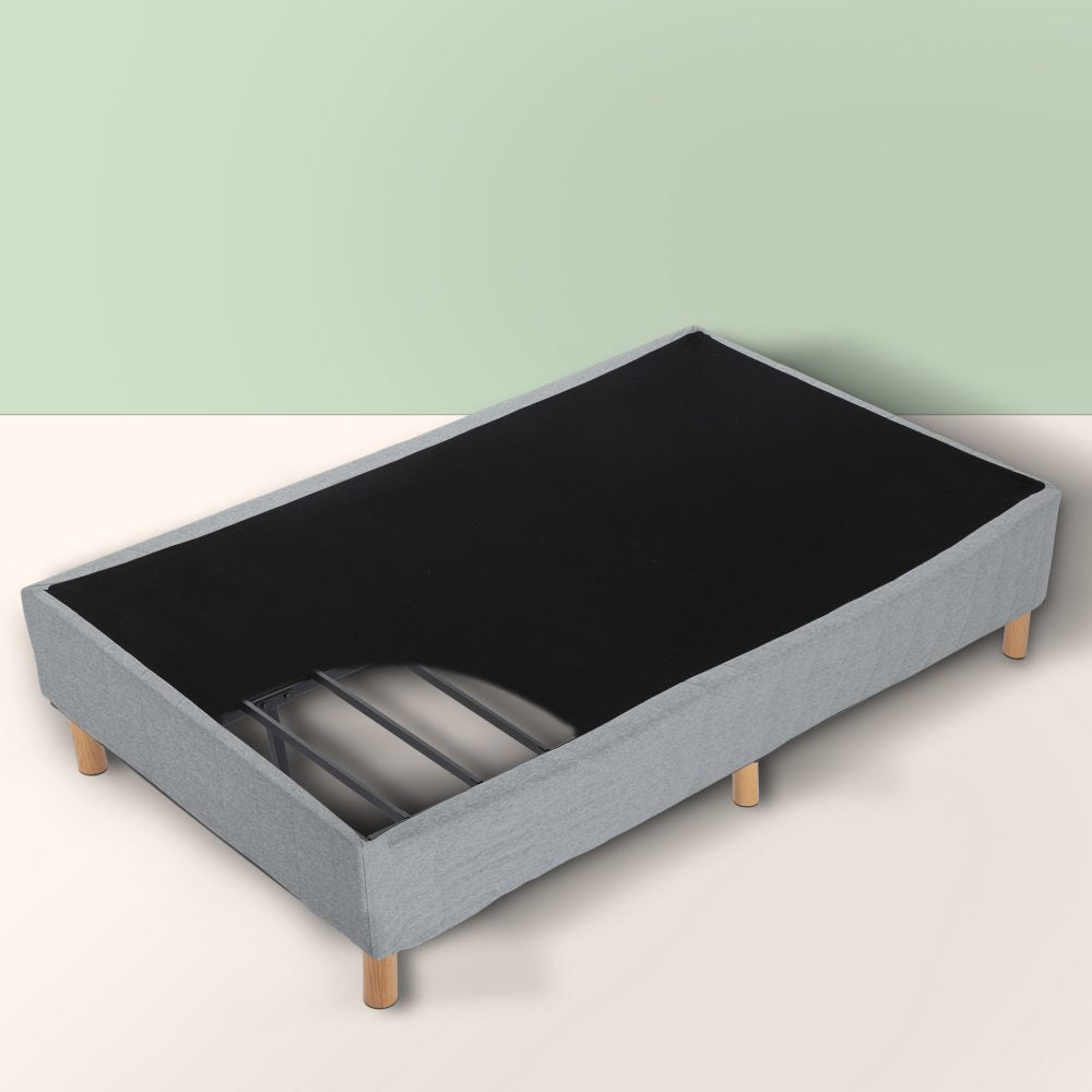Metal Bedframe Mattress Foundation (Light Grey) – Double - Cosy Abode
