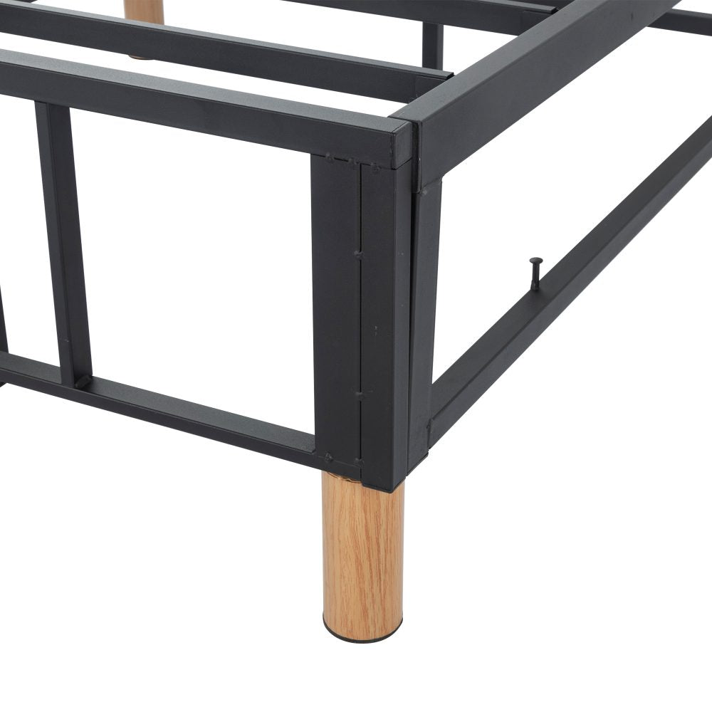 Metal Bedframe Mattress Foundation (Light Grey) – Double - Cosy Abode