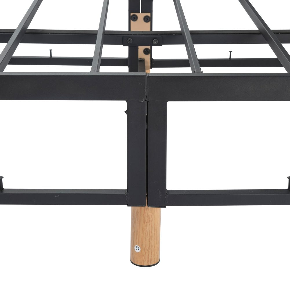 Metal Bedframe Mattress Foundation (Light Grey) – Double - Cosy Abode