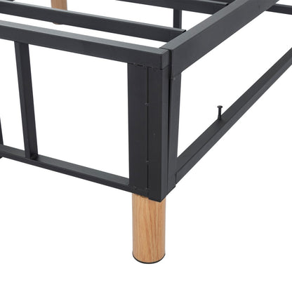 Metal Bedframe Mattress Foundation (Light Grey) – King - Cosy Abode