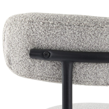 Luxe Boucle Cushioned Elsa Dining Chairs in Arctic White - Cosy Abode