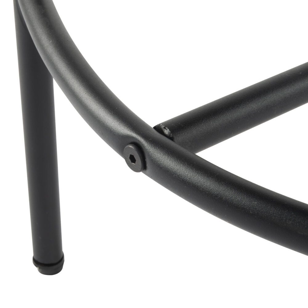 Contemporary Grey Boucle Elsa Low Bar Stools - Cosy Abode