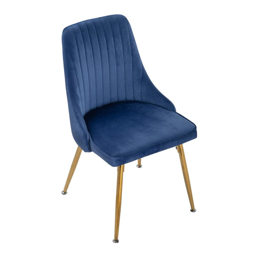 Blue Velvet Bistro Dining Set - Cosy Abode