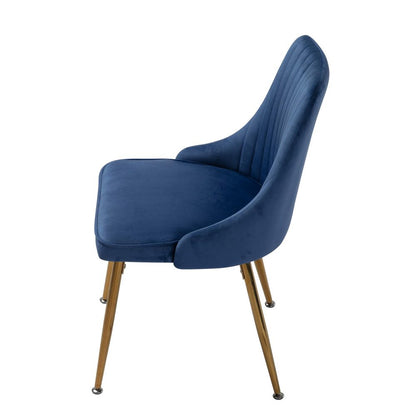 Blue Velvet Bistro Dining Set - Cosy Abode
