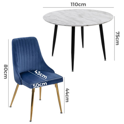 Ocean Velvet Breakfast & Dining Set - Cosy Abode