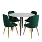 Velvet Elegance Dining Set - Cosy Abode