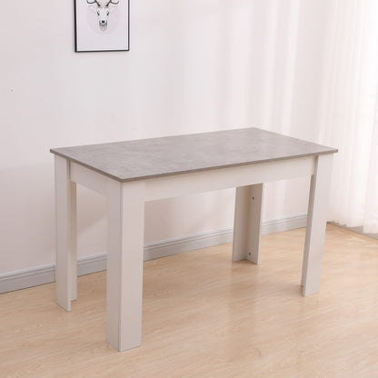 Dining Table Rectangular Wooden 120M-Grey&amp;White - Cosy Abode