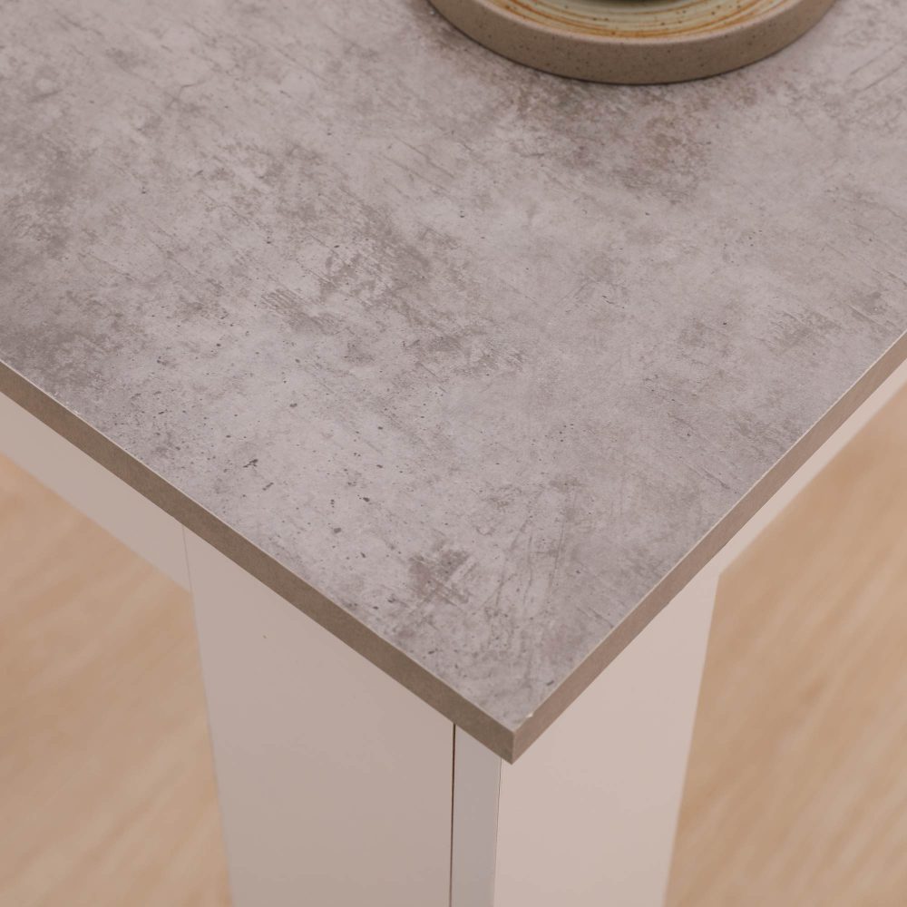 Dining Table Rectangular Wooden 120M-Grey&amp;White - Cosy Abode