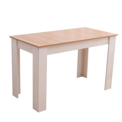 Natural Rectangular Dining Table with 4x Blue Velvet Chairs - Cosy Abode
