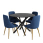 Marble Masterpiece 5 pc Breakfast Table and Chairs Set - 110cm diameter - Cosy Abode