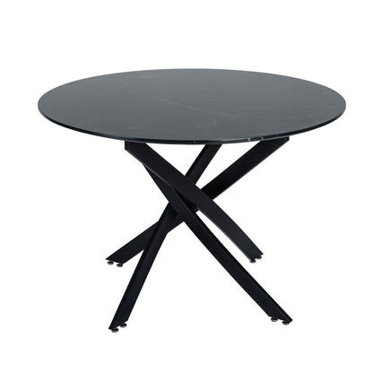 Marble Masterpiece 5 pc Breakfast Table and Chairs Set - 110cm diameter - Cosy Abode