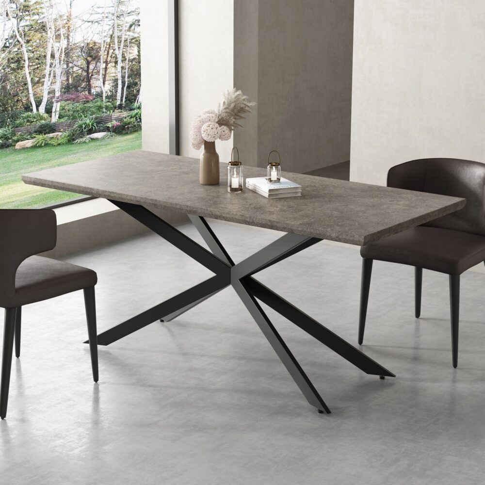 Falcon Rectangular Dining Table MDF Marbling - Cosy Abode