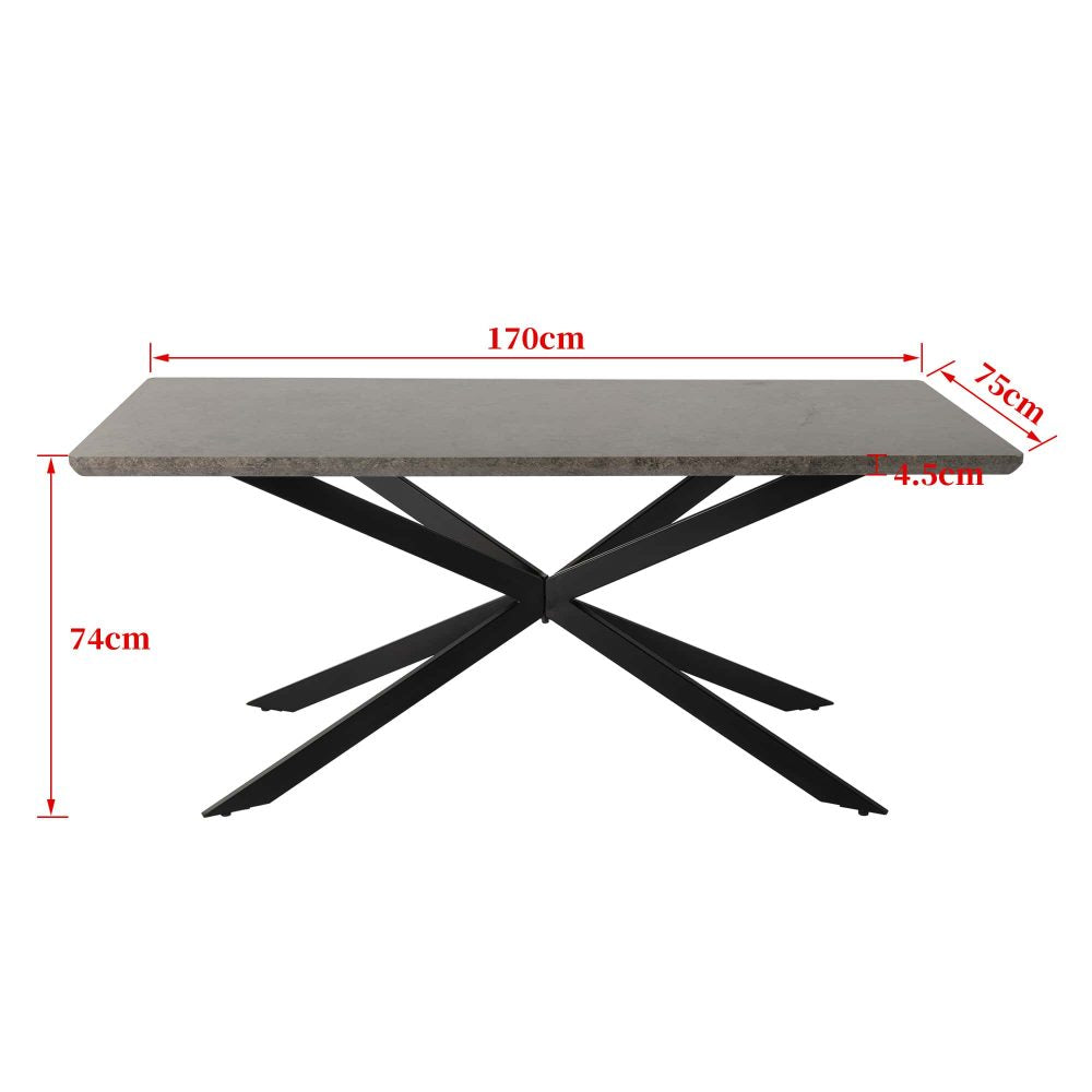 Falcon Rectangular Dining Table MDF Marbling - Cosy Abode
