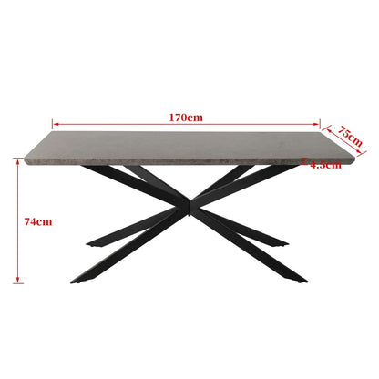 Falcon Rectangular Dining Table MDF Marbling - Cosy Abode