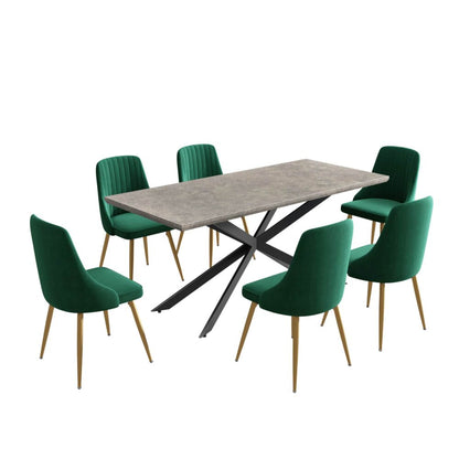 Green Velvet Banquet Set - Cosy Abode