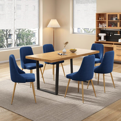 Dinero: Navy Velvet&Natural Table Set - Cosy Abode