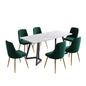 Marbleous Green Velvet Dining Set - Cosy Abode