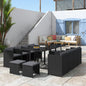 Bali 13PC Outdoor Dining Set-Black - Cosy Abode