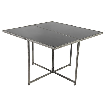 Horrocks 8 Seater Outdoor Dining Set with Space Saving Design - Grey - Cosy Abode