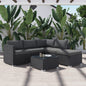Ottoman-Style Outdoor Lounge Set in Black - Cosy Abode