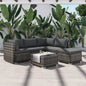 Ottoman-Style Outdoor Lounge Set in Grey - Cosy Abode
