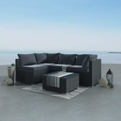 Outdoor Modular Lounge Sofa Bondi-Black - Cosy Abode