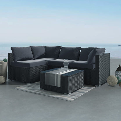 Outdoor Modular Lounge Sofa Bondi-Black - Cosy Abode