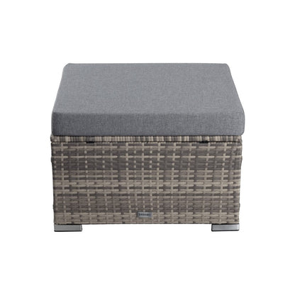 Large Modular Outdoor Ottoman Lounge Set in Grey - Cosy Abode