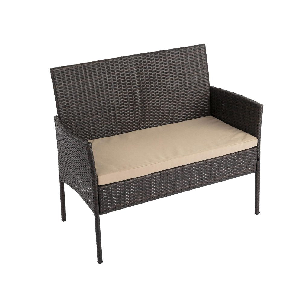 Breeze 4-Seat Wicker Outdoor Lounge Set - Cosy Abode