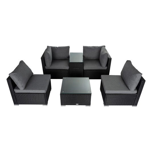Modular Outdoor Wicker Lounge Set - Cosy Abode