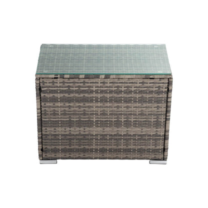 Wicker End Table - Grey - Cosy Abode