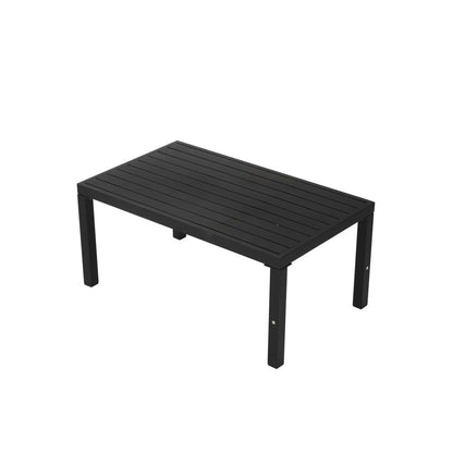 Minimalist 5 Piece Outdoor Lounge Setting - Charcoal Grey - Cosy Abode