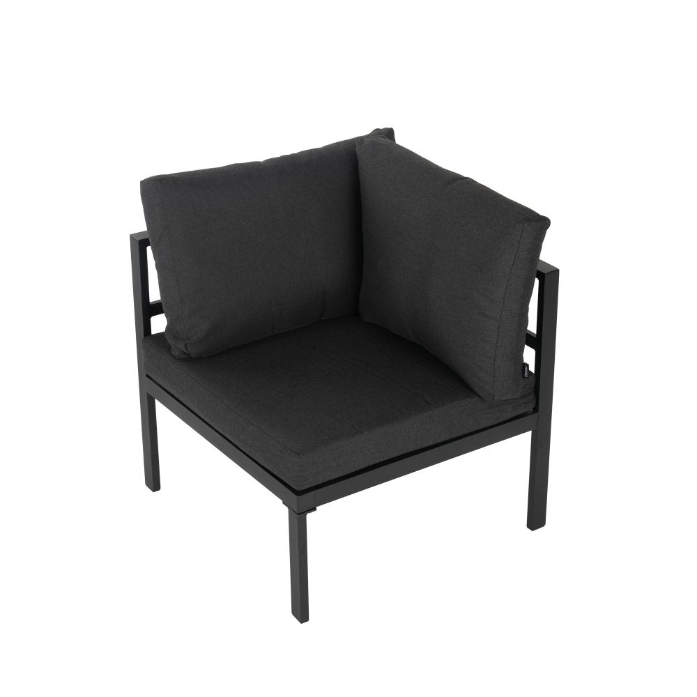 Minimalist 7 Piece Outdoor Lounge Setting - Charcoal Grey - Cosy Abode