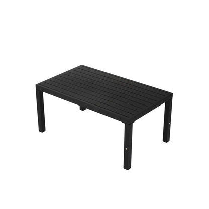 Minimalist 7 Piece Outdoor Lounge Setting - Charcoal Grey - Cosy Abode