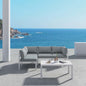 Outdoor White Modern 5 Piece Lounge Set - Cosy Abode