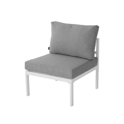 Outdoor White Modern 5 Piece Lounge Set - Cosy Abode