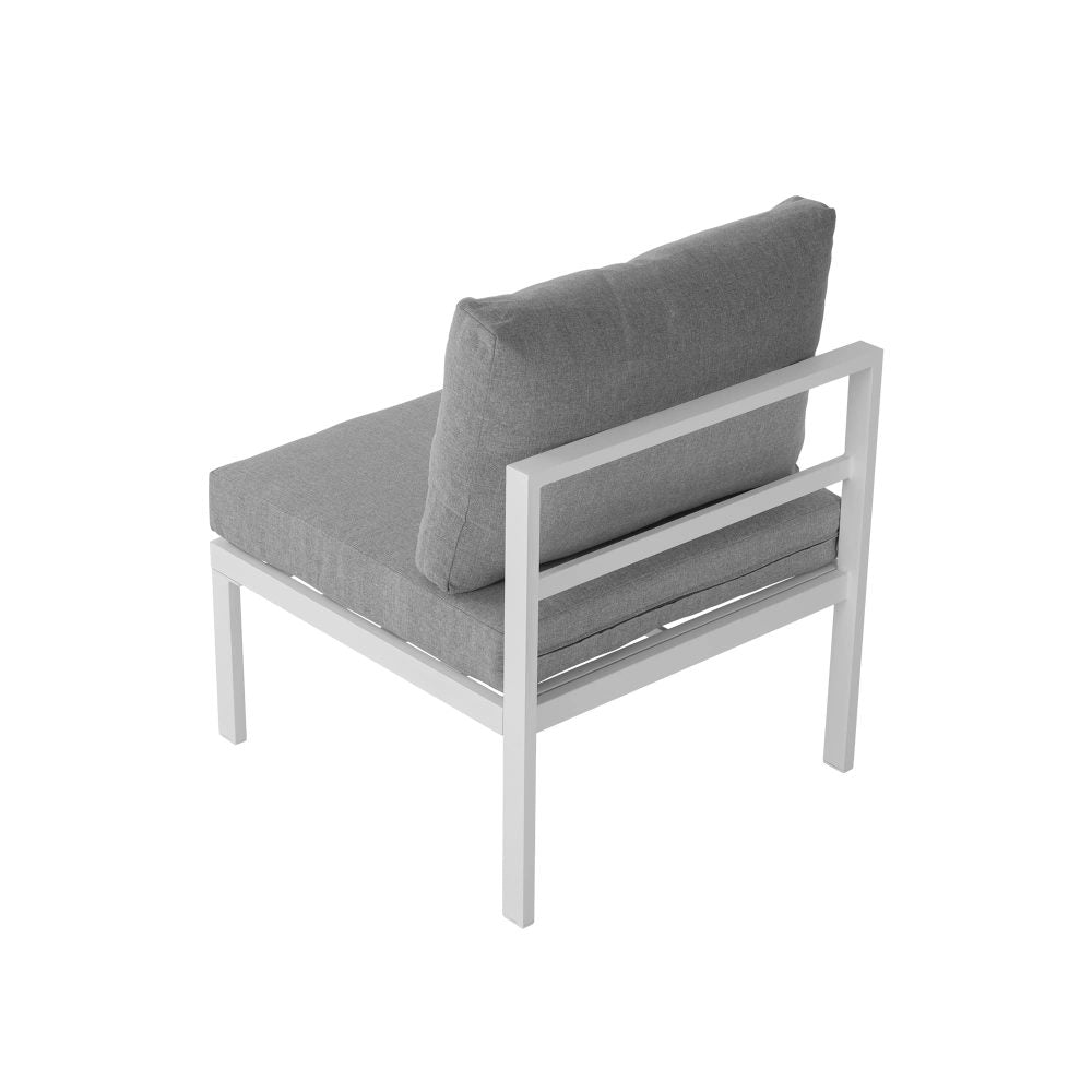 Outdoor White Modern 5 Piece Lounge Set - Cosy Abode