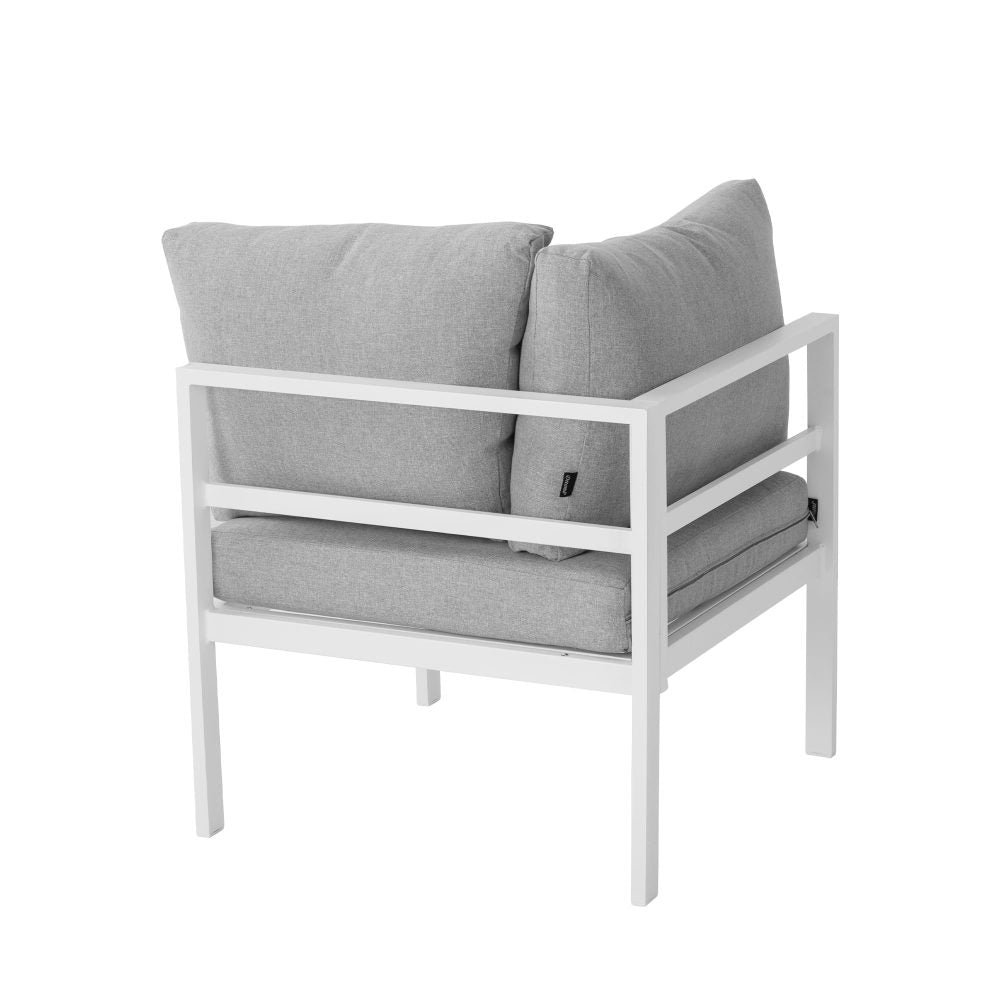 Outdoor White Modern 5 Piece Lounge Set - Cosy Abode