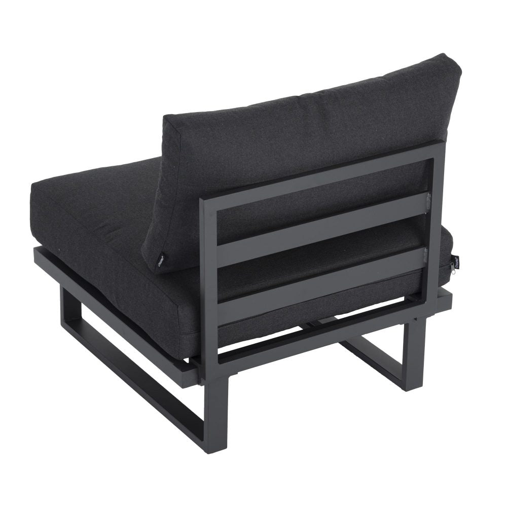 Modern Outdoor 7 Piece Lounge Set with Slatted Polywood Design Tables - Cosy Abode