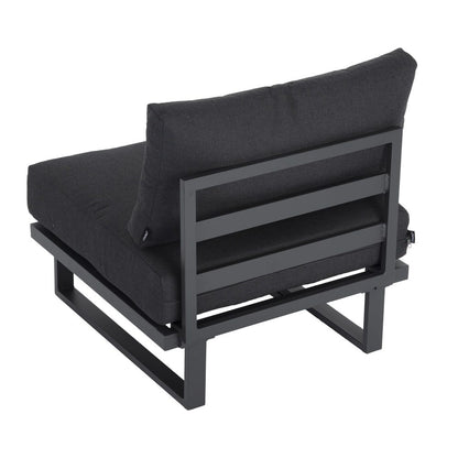Modern Outdoor 7 Piece Lounge Set with Slatted Polywood Design Tables - Cosy Abode